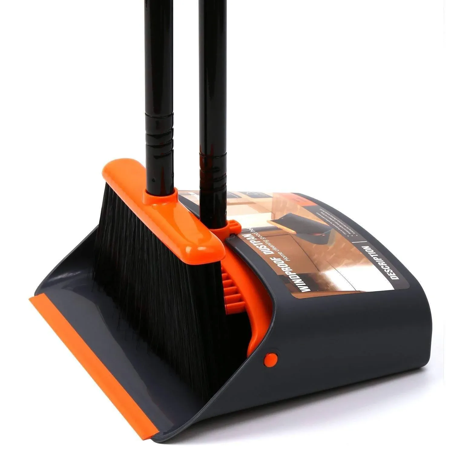 TreeLen Broom and Dustpan/Dustpa<wbr/>n with Broom Combo with 52&#034; Long Handle