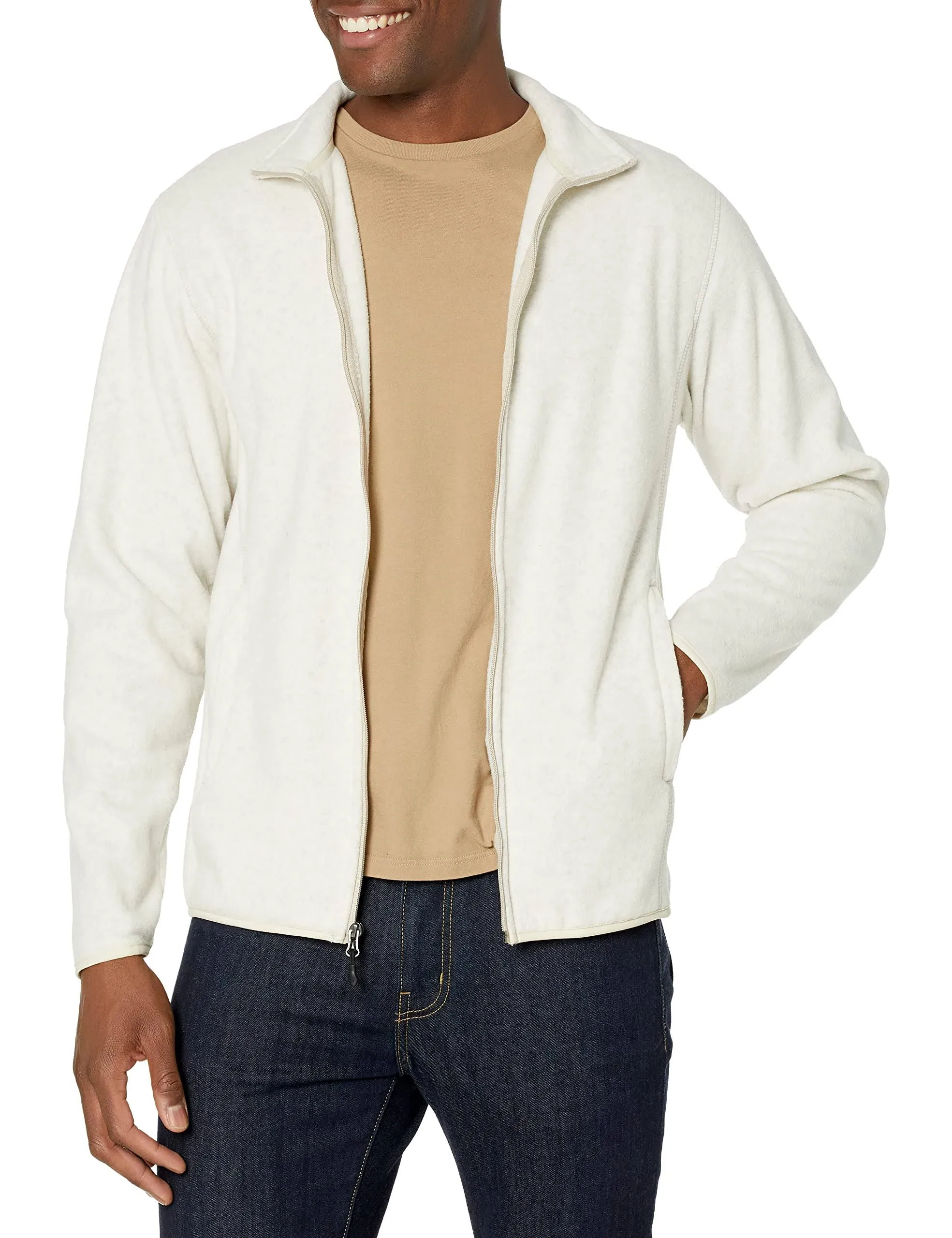 Amazon Essentials Men's Full-Zip Fleece Jacket (Available in Big & Tall)