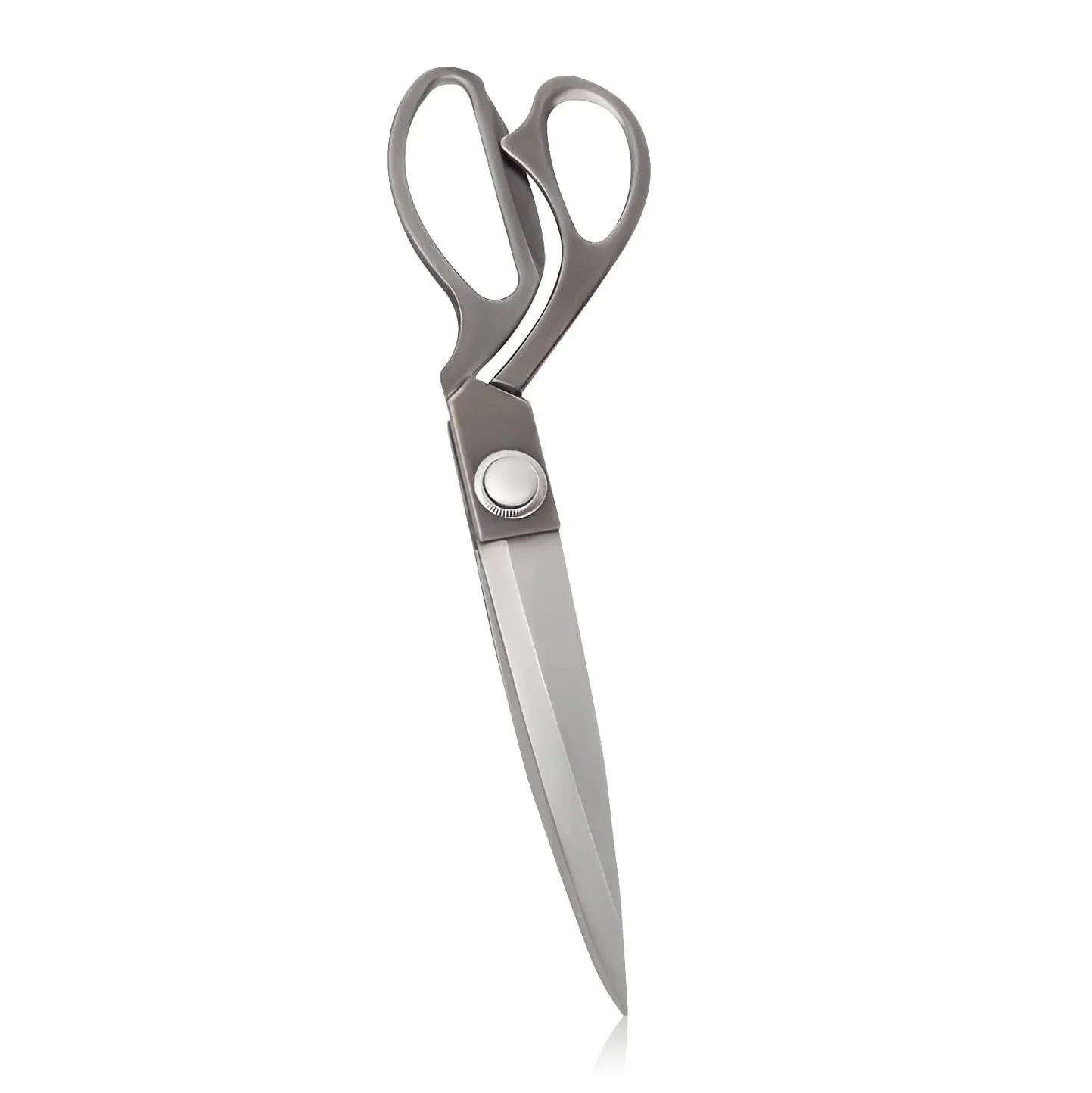 Heavy Duty Big Aluminum Plated Gray Scissors with Sharp Blades for Office