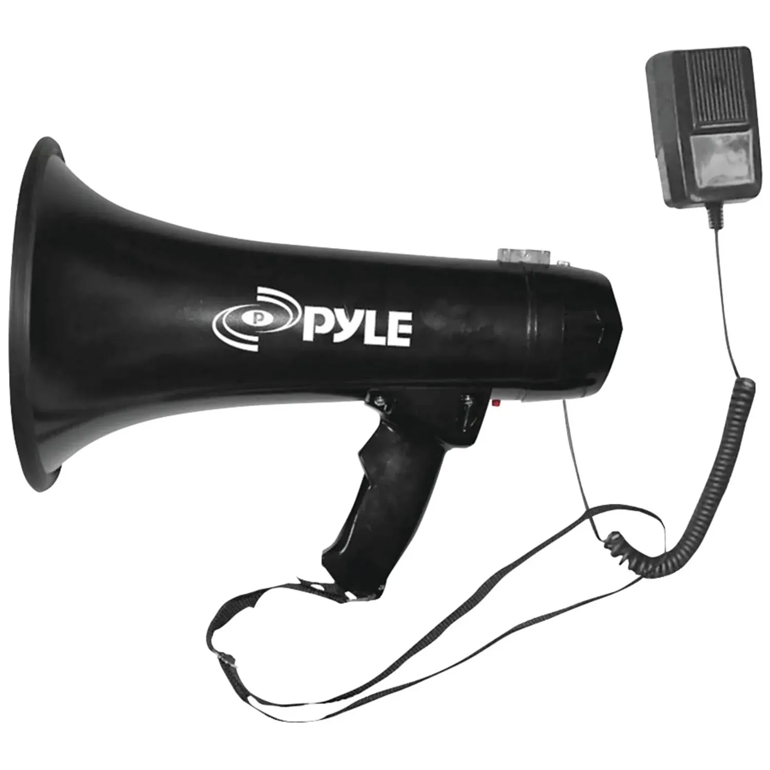 Pyle Pro Professional Megaphone/Bullhorn with Siren, Black, 40W