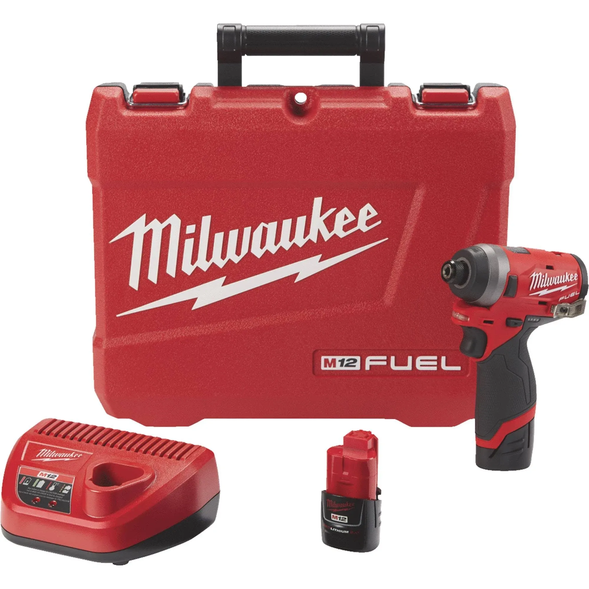 M12 Fuel 1/4" Hex Impact Driver Kit, Milwaukee 2553-22