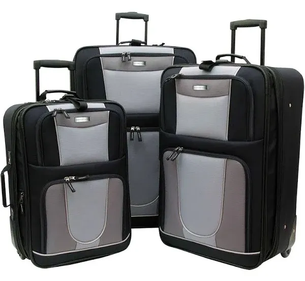 Geoffrey Beene 3-Piece Carnegie Luggage Set Black