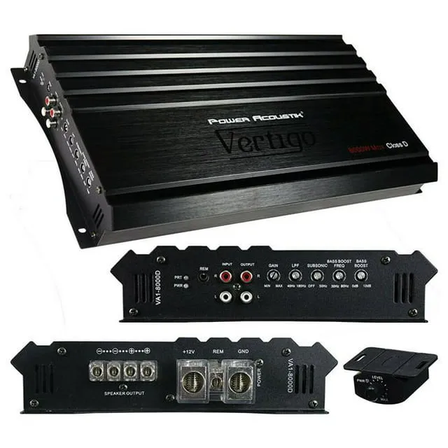 Power Acoustik Vertigo Series Monoblock Amplifier 8000w Max - Va1-8000d