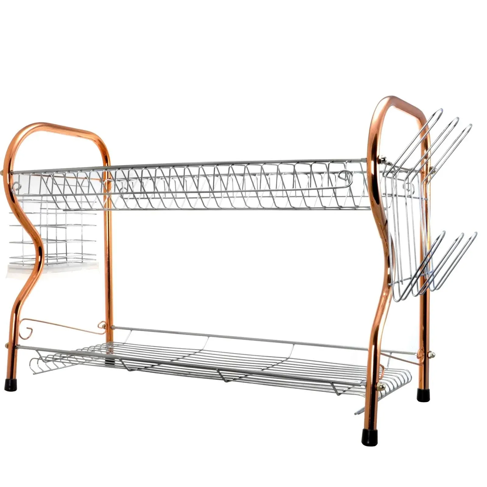 Better Chef 2-Tier 22" Chrome Plated Dish Rack in Copper