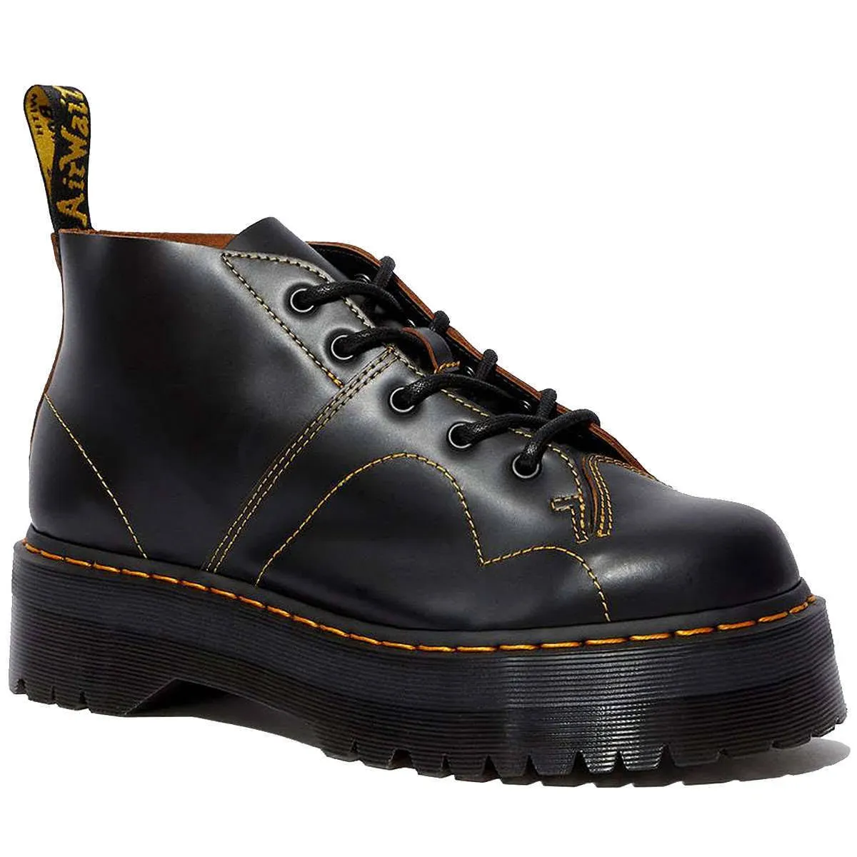 Dr. Martens Black Church Platform Boots