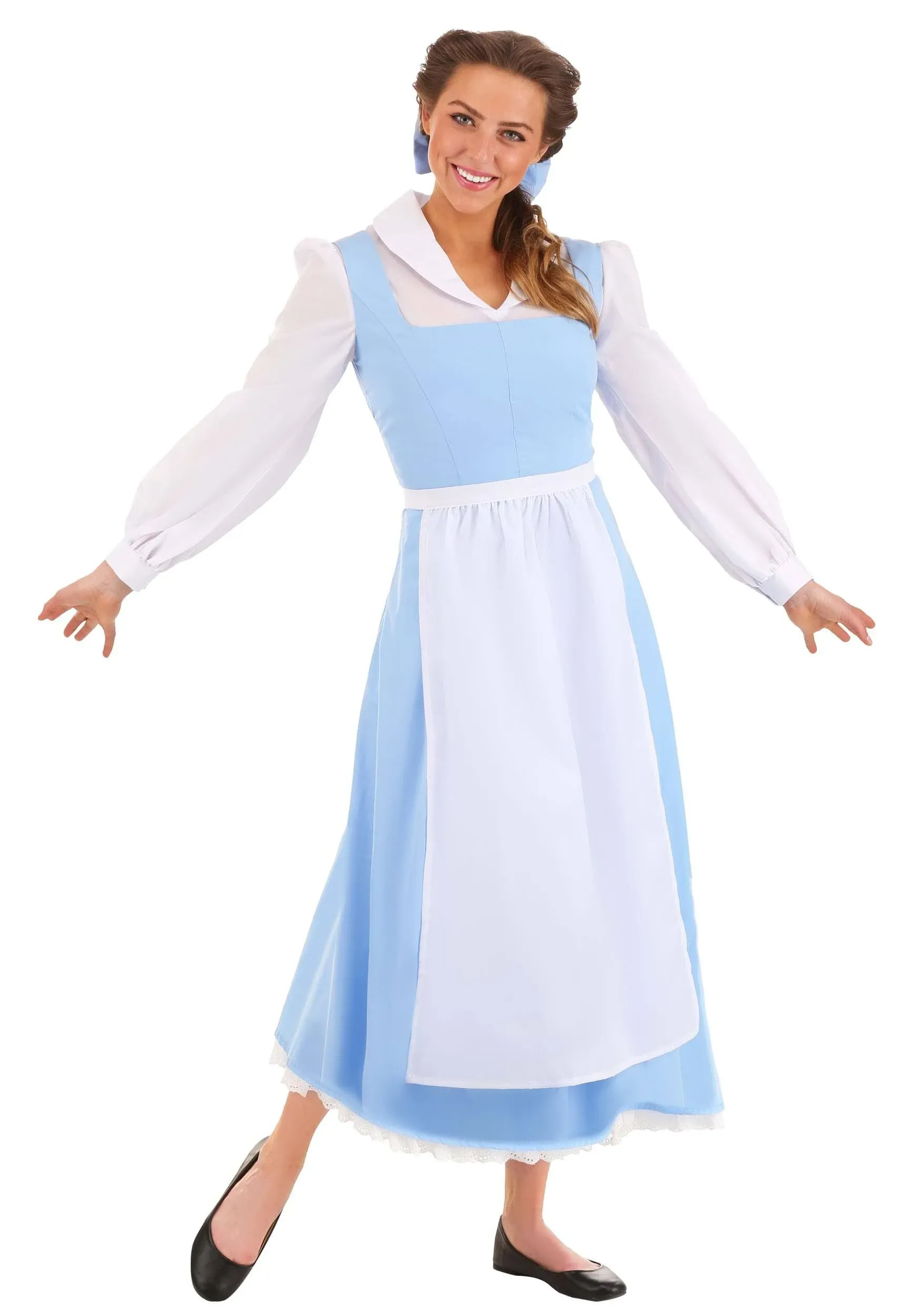 Womens Beauty and The Beast Belle Blue Dress Costume