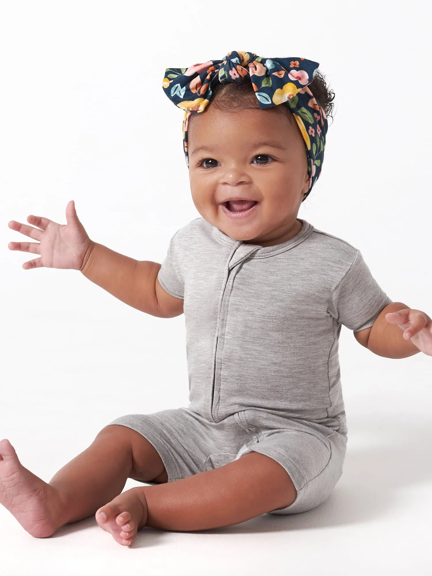 Gerber Baby Buttery-Soft Short Sleeve Romper with Viscose Made with Eucalyptus