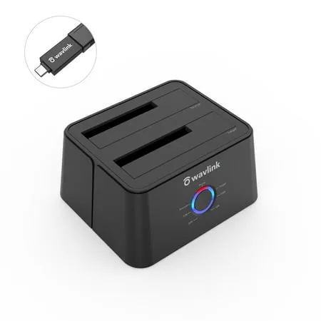 Wavlink USB 3.0 To SATA Dual Bay Docking Station WL-ST334UA For 2.5” &amp; 3.5”