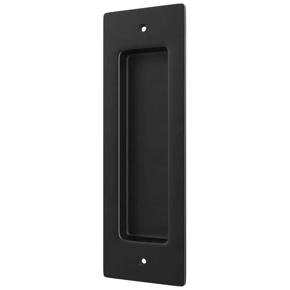 Winsoon Recessed Sliding Door Pull Handles w/ Mounting Screws Frosted Black