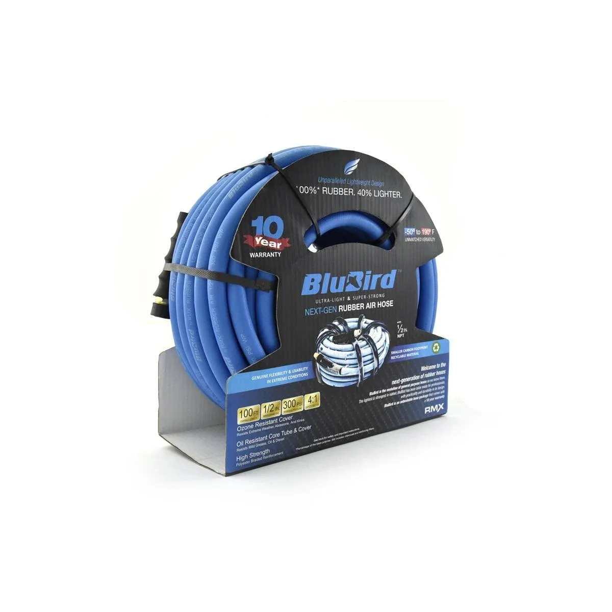 BluBird BB12100, 1/2 in. x 100 ft. Rubber Air Hose