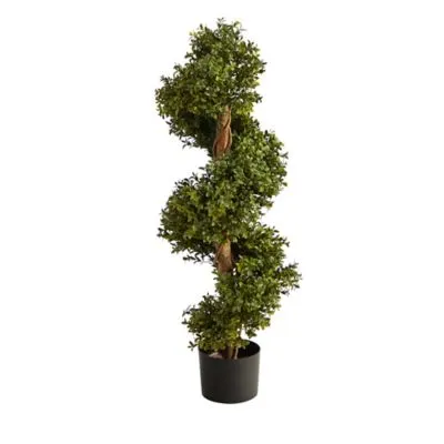 Nearly Natural 33" Spiral Boxwood Topiary Artificial Tree on sale at shophq.com - 523-483