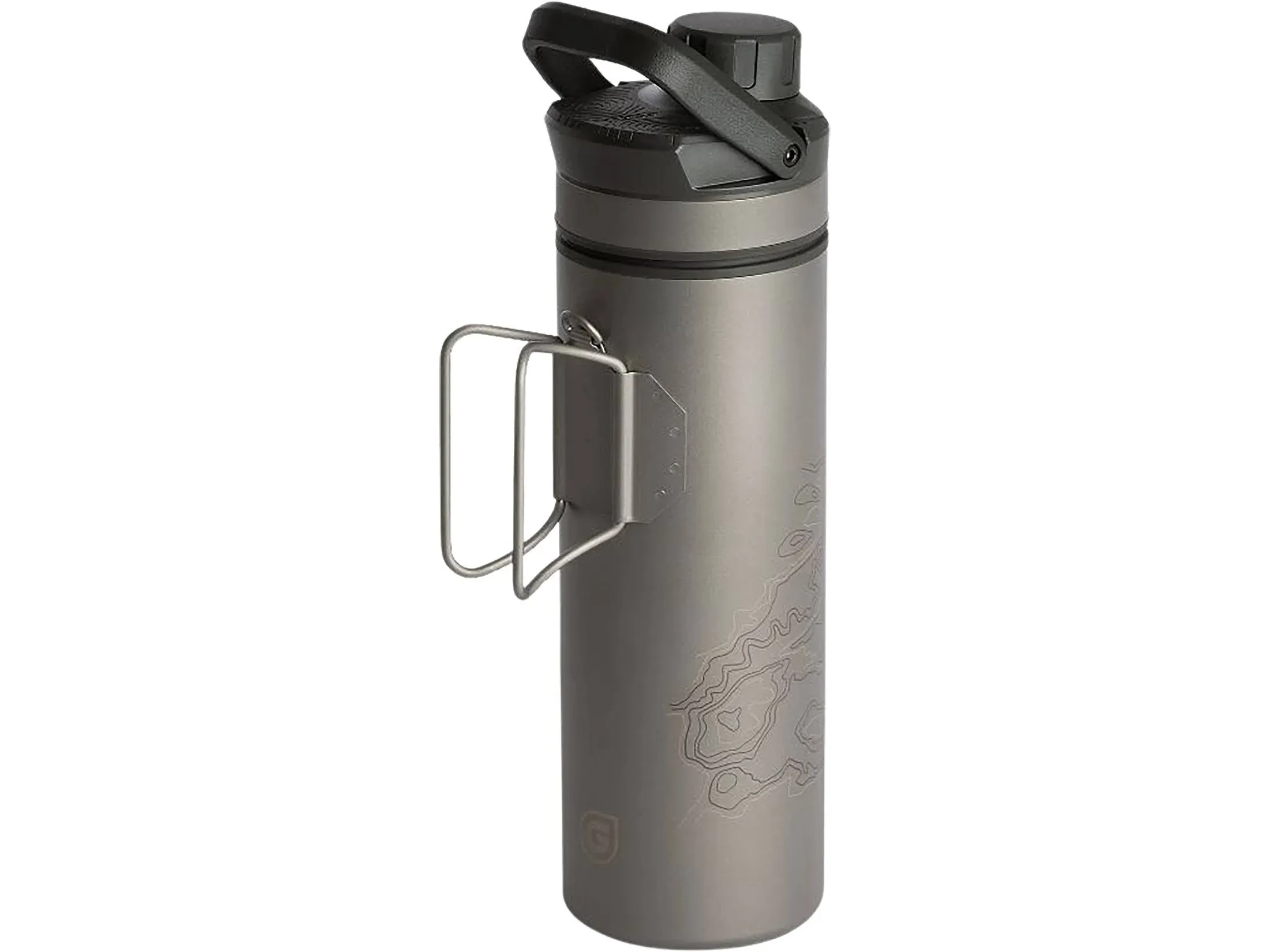 Grayl UltraPress Titanium Filter & Purifier Bottle, Covert Black