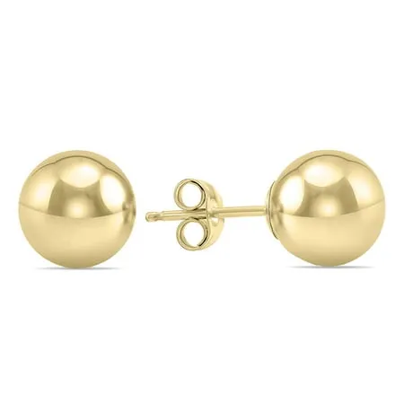 SZUL Women s 8MM 14K Yellow Gold Filled Round Ball Earrings