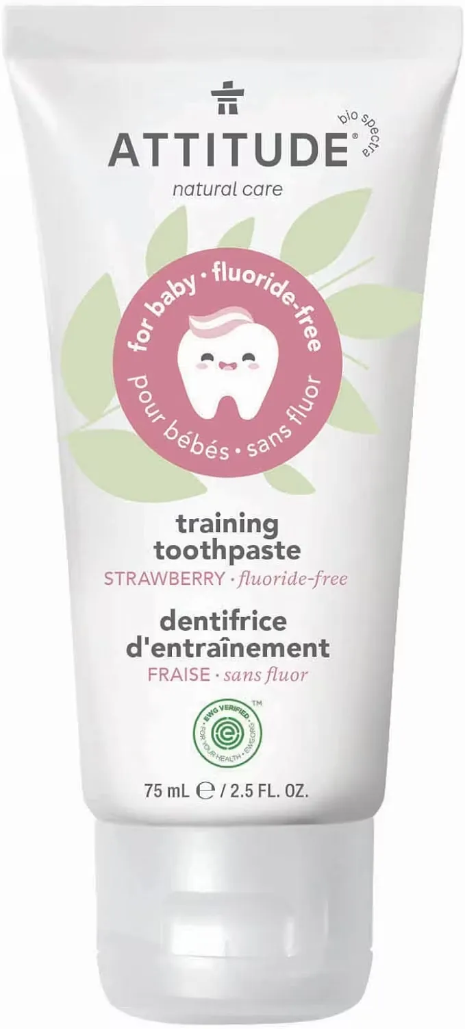 Attitude, Baby, Training Toothpaste, Fluoride Free, Strawberry