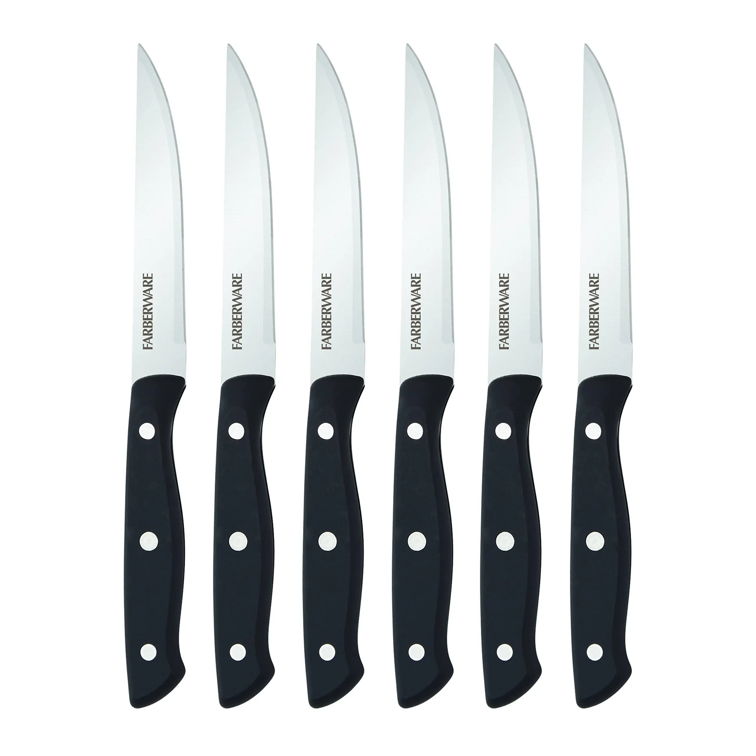 Farberware 6-Piece Stamped Triple Rivet Steak Knives