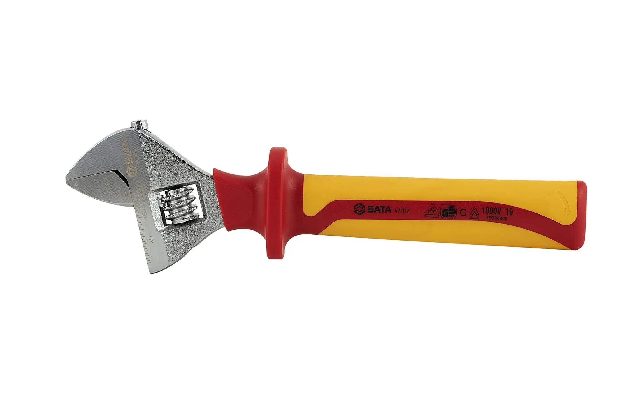 SATA 8" VDE Insulated Adjustable Wrench - ST47102U