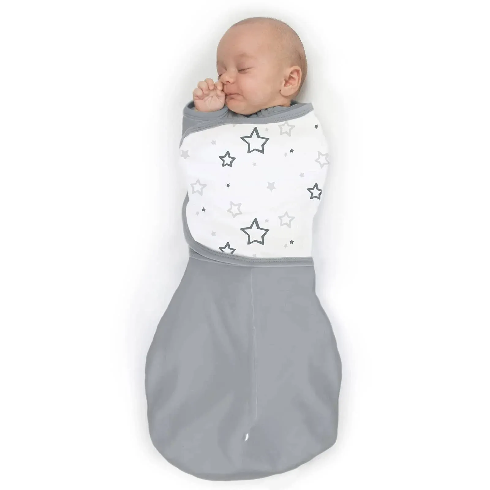 Amazing Baby Omni Swaddle Sack with Wrap & Arms Up Sleeves & Mitten Cuffs, Gray ...