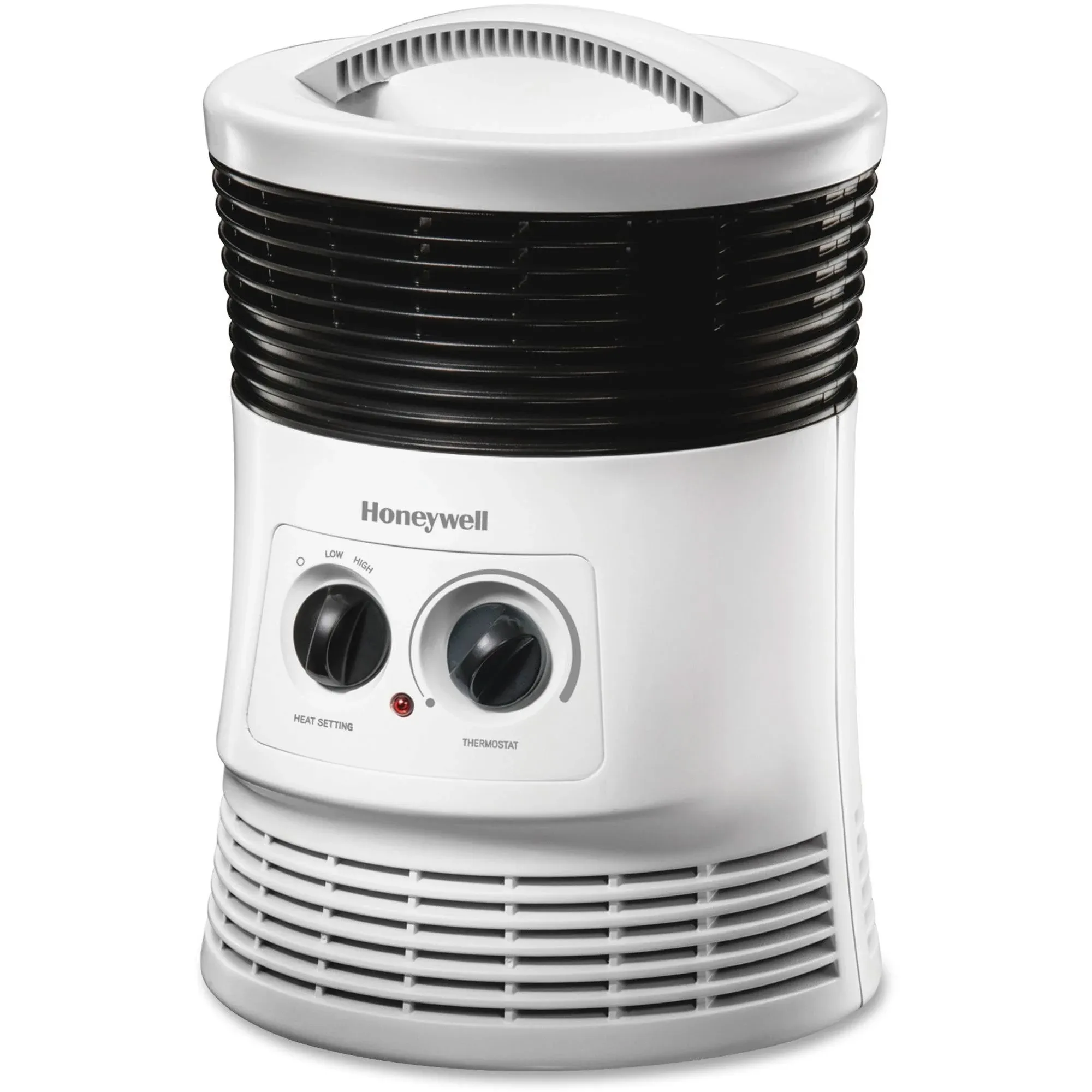 Honeywell HHF360V 360 Degree Surround Fan Forced Heater with Surround Heat Output Charcoal Grey Energy Efficient Portable Heater with Adjustable Thermostat & 2 Heat Settings, Small