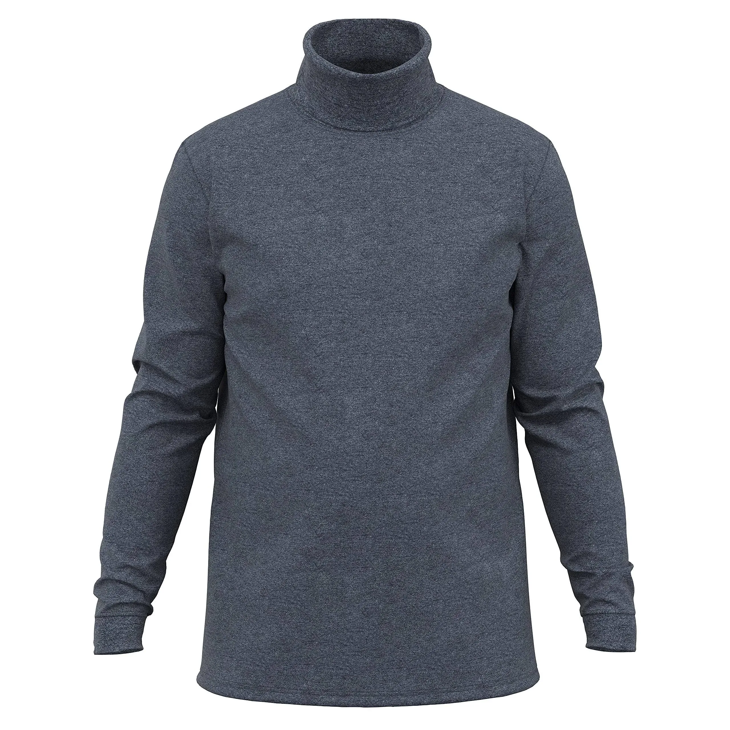 Men's 100% Interlock Knit Combed Cotton Super-Soft Euro Design Ski Casual Turtleneck Pullover