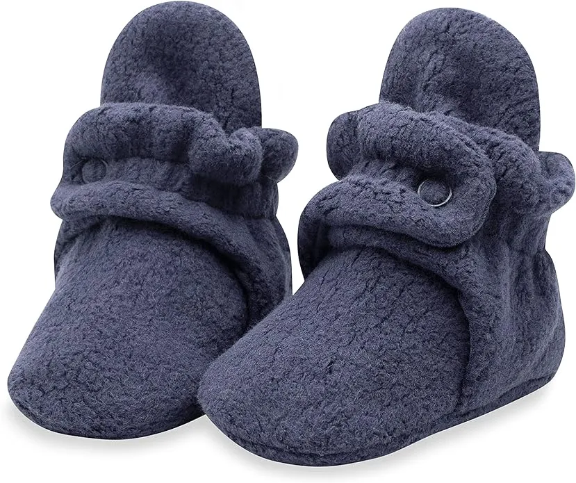 Zutano Unisex Fleece Baby Booties, Two Snap Closure, Newborn to 24 Months