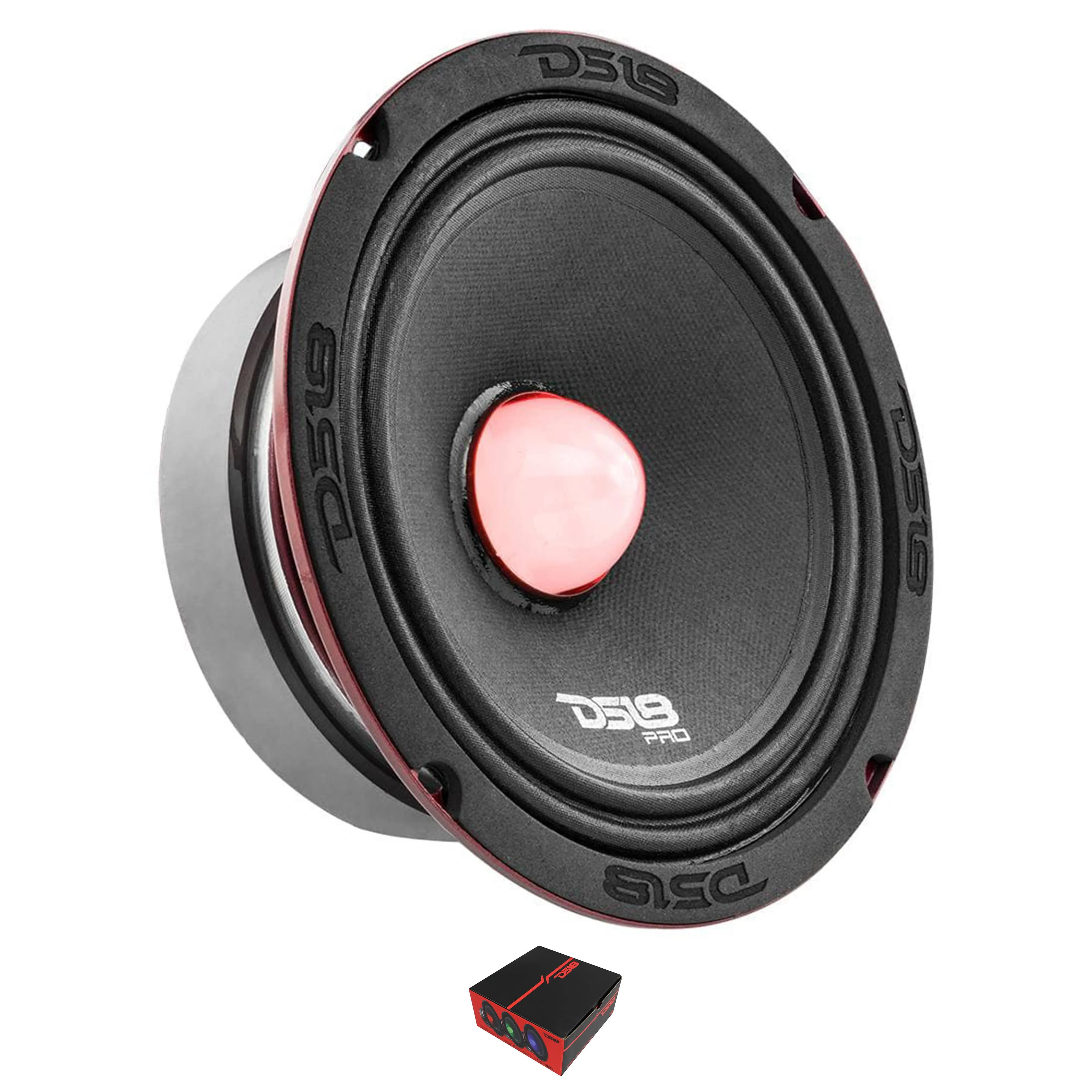 DS18 PRO-X6.4BMRGB 6.5&#034; 500W Max 4-Ohm Car Mid-Range Speakers w/ RGB LED Lights