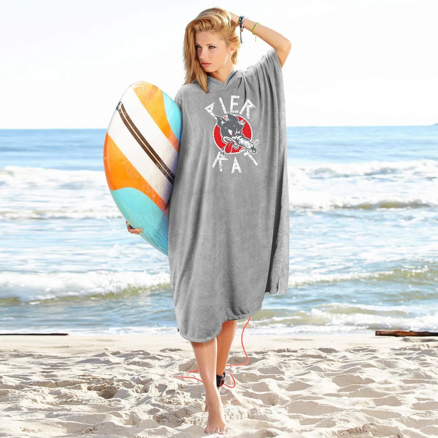 Unisex Surf Poncho Changing Towel Robe Wetsuit Change Poncho