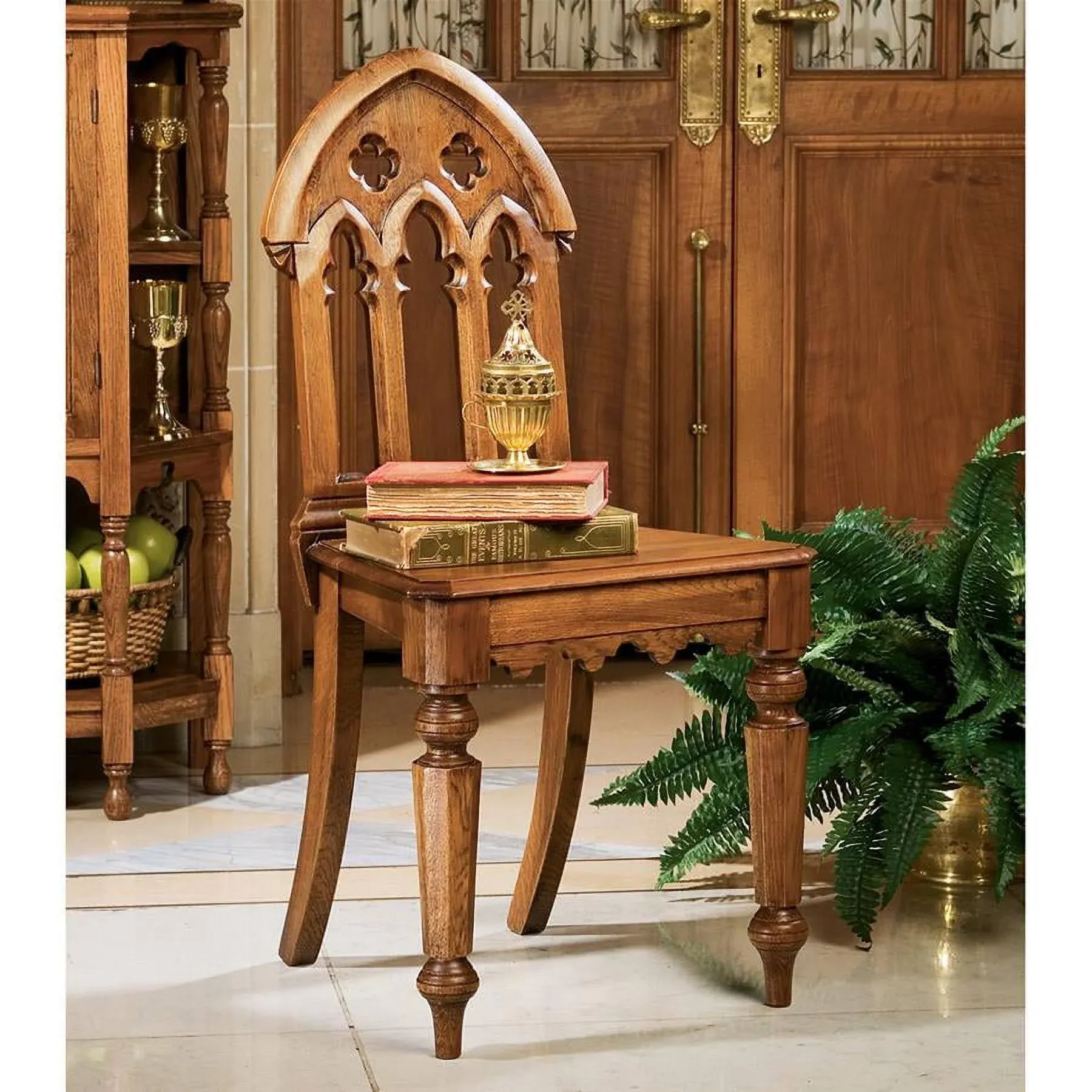 Design Toscano The Abbey Gothic Revival Chair: Set of Two