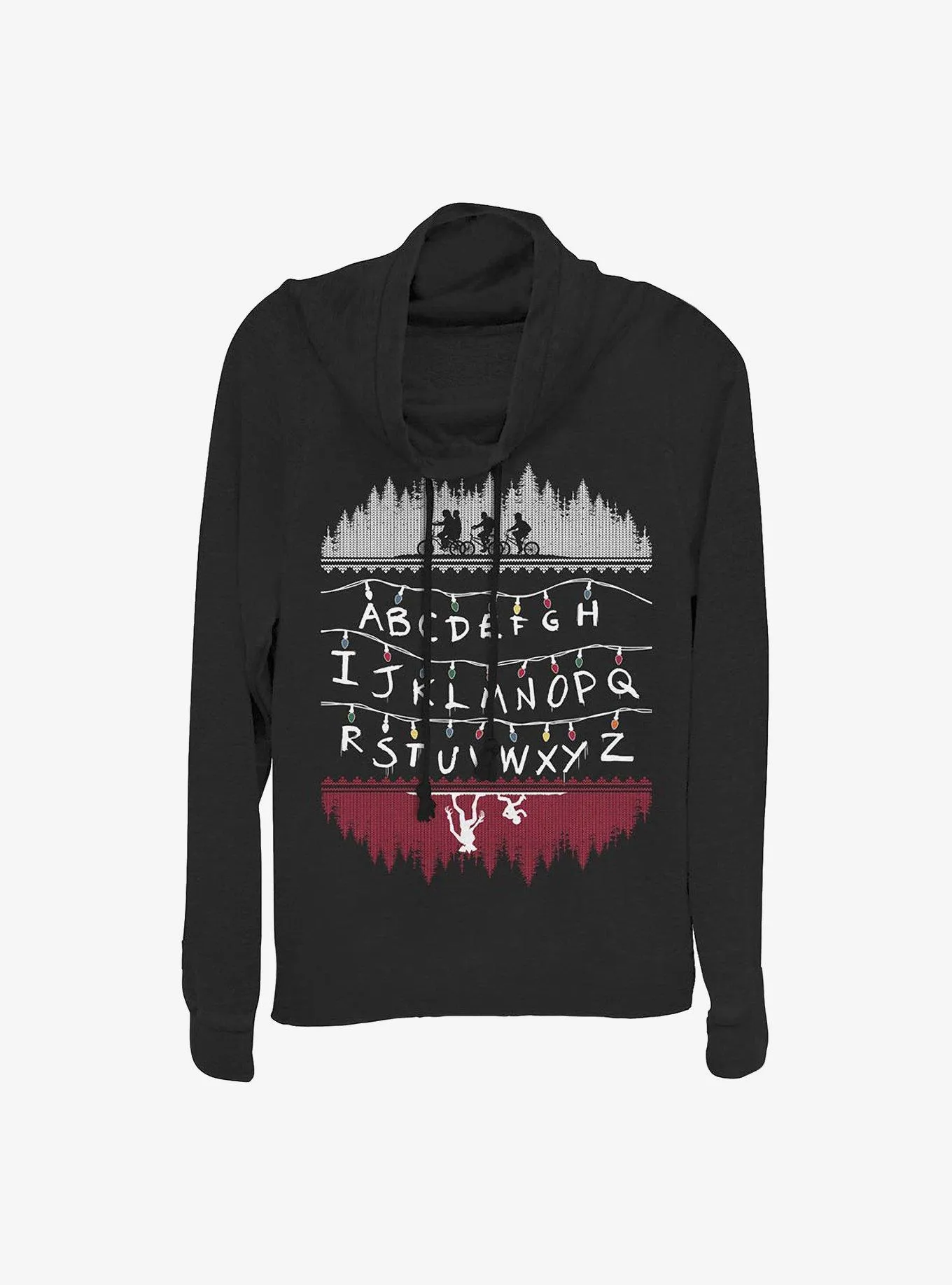 Stranger Things Alphabet Lights Cowlneck Long-Sleeve Girls Top | Hot Topic