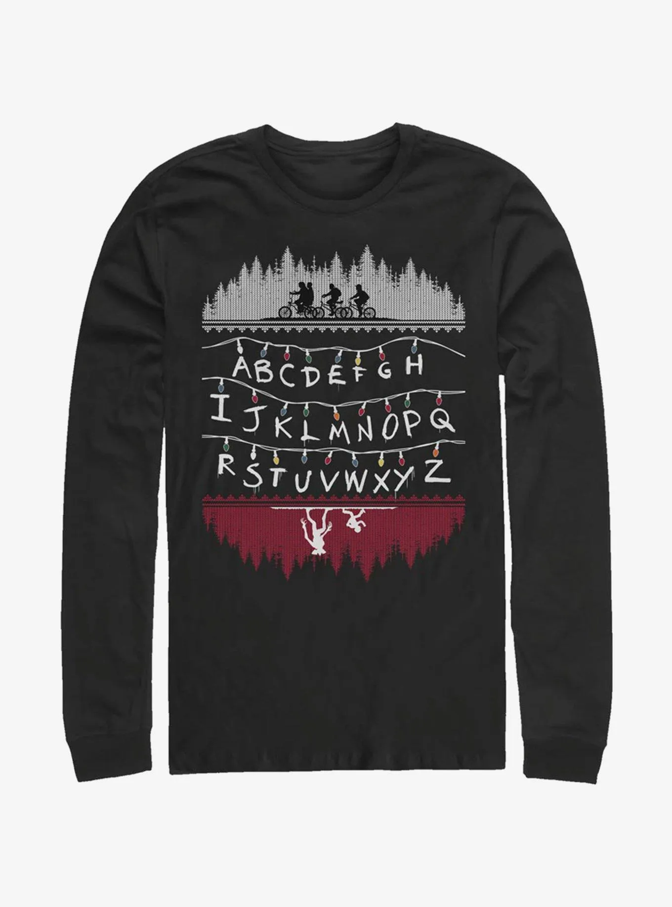 Stranger Things Alphabet Lights Long-Sleeve T-Shirt | BoxLunch