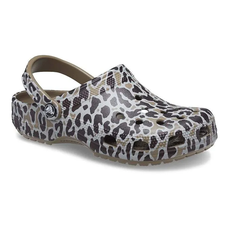 Crocs Classic Animal Print Clog 206676 in khaki / leopard