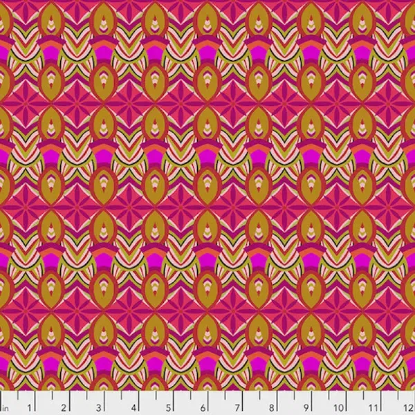 FreeSpirit Vibrant Blooms Flower Burst Pink, Fabric by the Yard