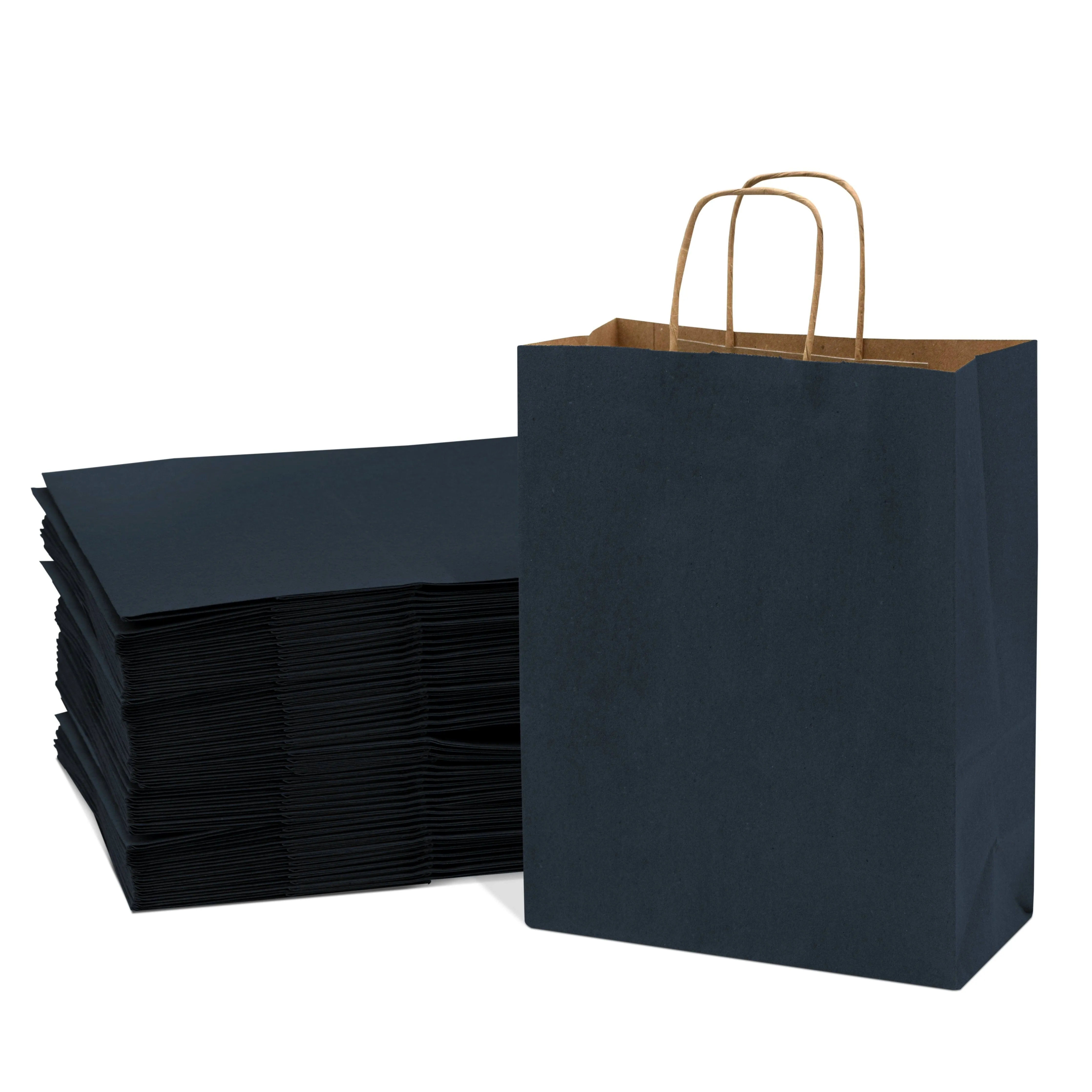 Prime Line Packaging Navy Blue Colored Paper Bags, 10x5x13 / Blue / 50 PCS.