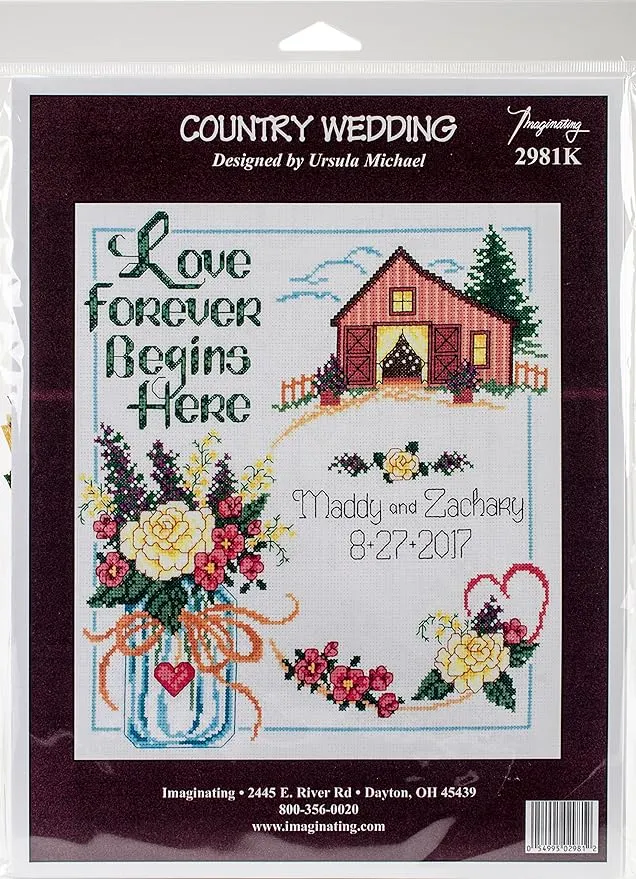 Country Wedding Counted Cross Stitch Kit