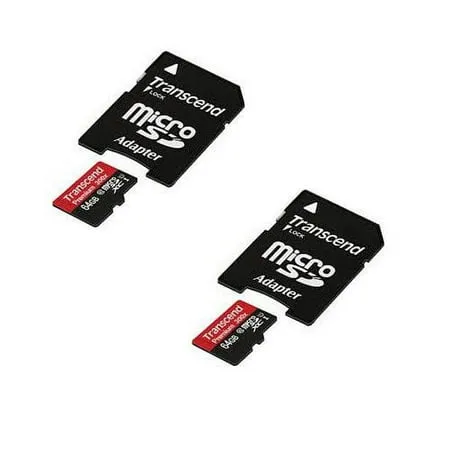 DJI Phantom 3 4K Quadcopter Drone Memory Card 2 x 64GB microSDHC Memory Card with SD Adapter (2 Pack)