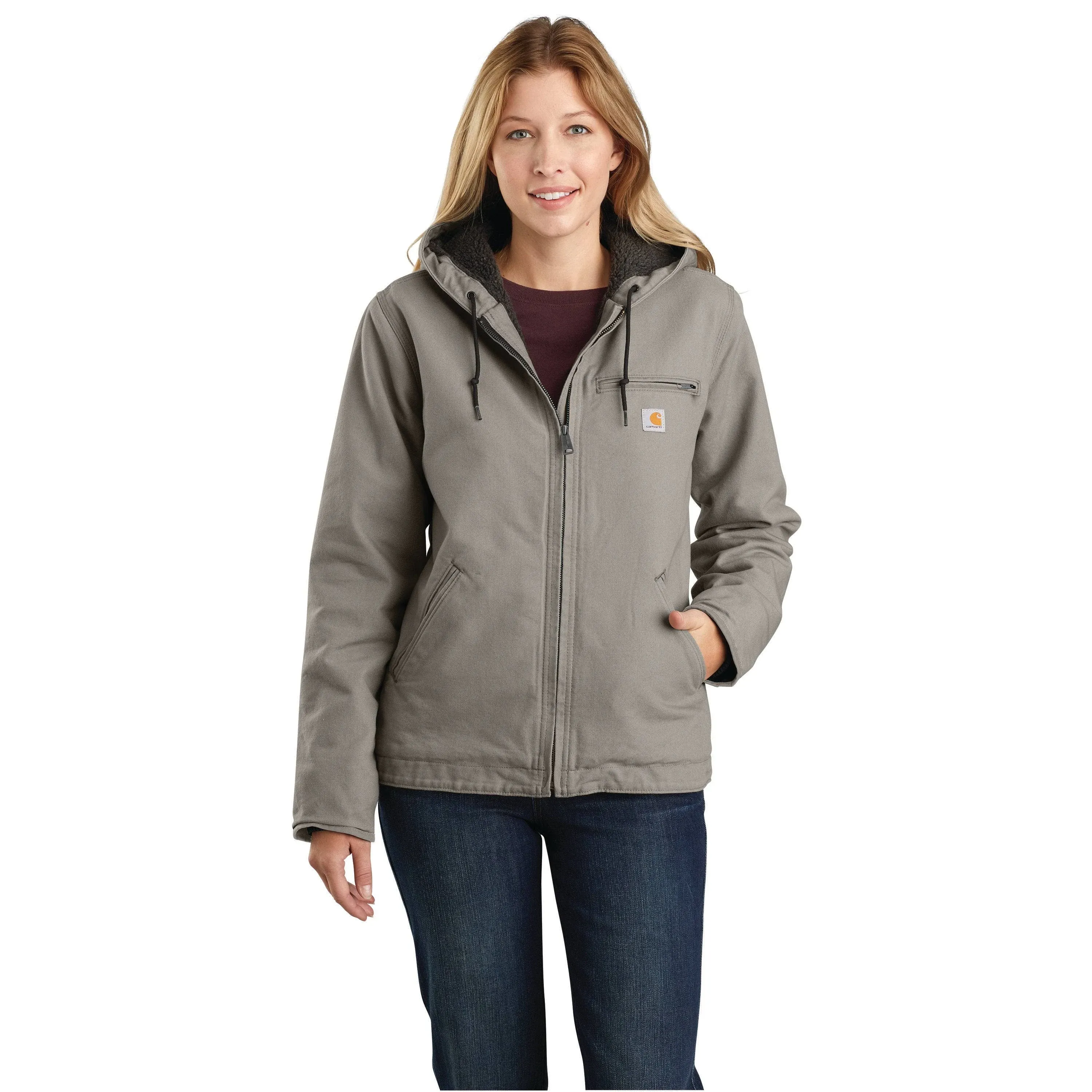 Carhartt Women's 0J141 Washed Duck Sherpa-Lined Jacket