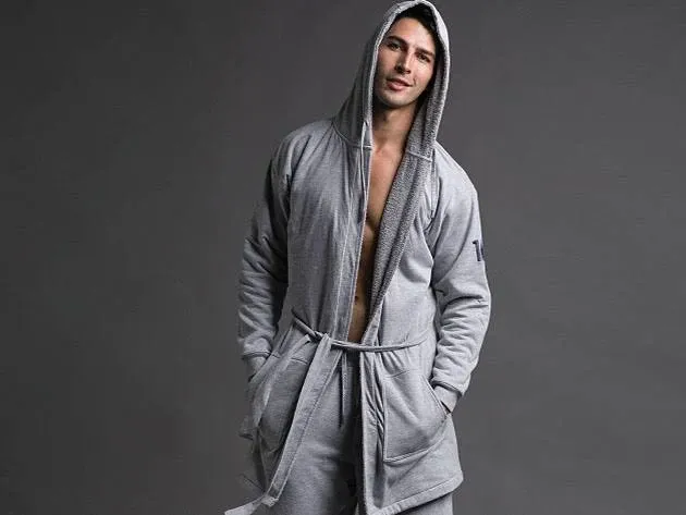 DudeRobe Luxury Men's Hooded Bathrobe