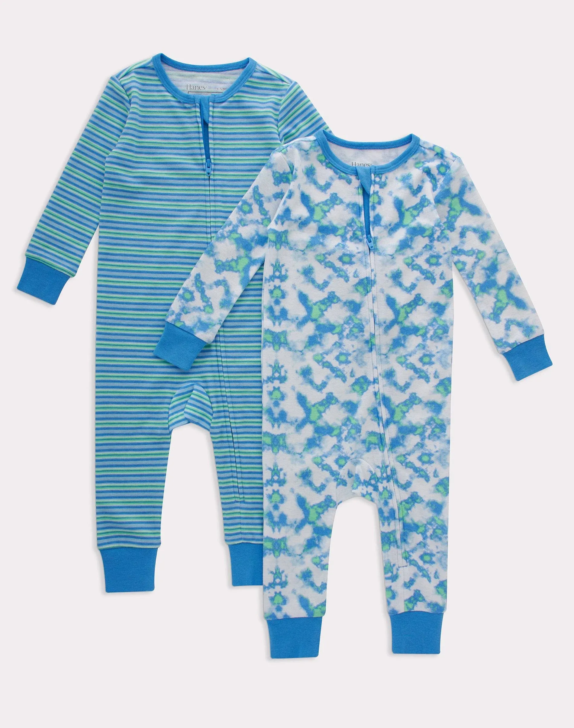 Hanes Baby Sleep N' Play Ultimate Zippin Pajamas (2 Pack)