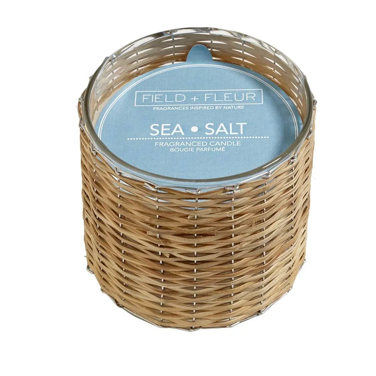 Sea Salt 2 Wick Handwoven Candle | Hillhouse Naturals Field+Fleur FF-SSGL2