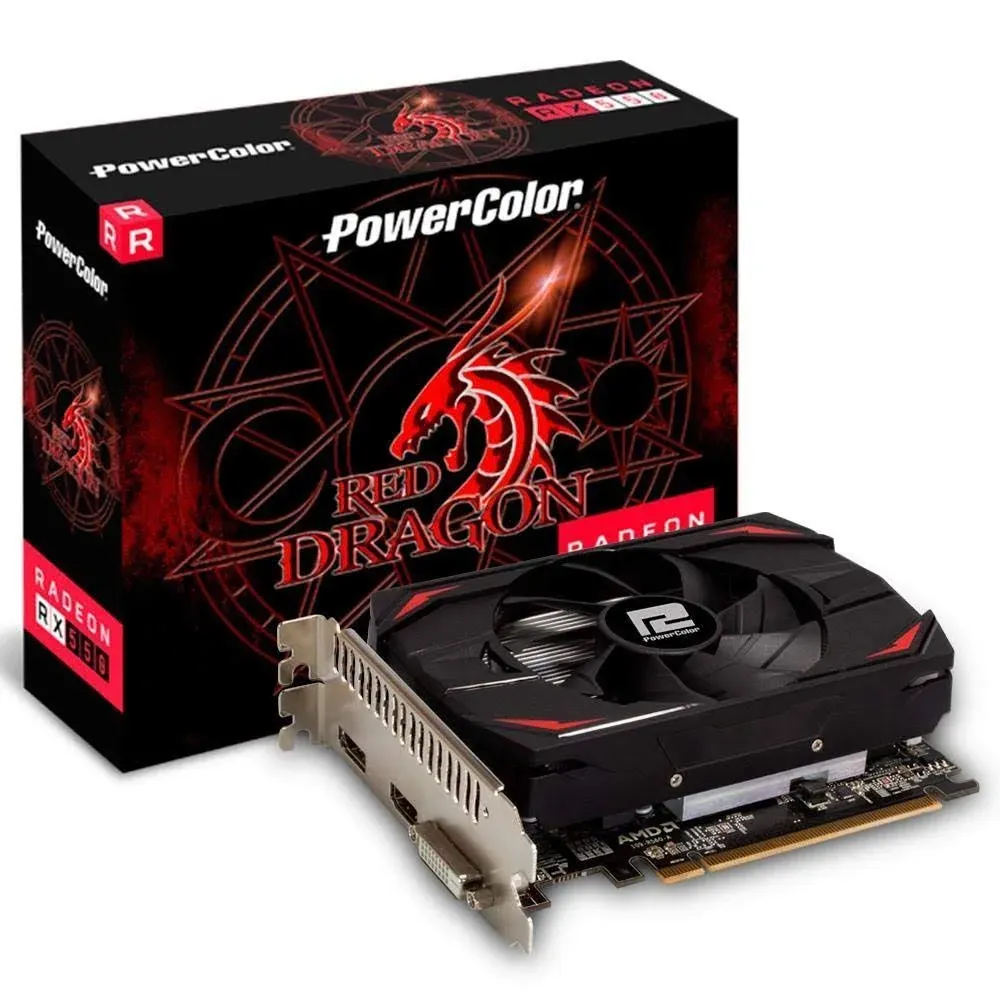 PowerColor AMD Radeon RX 550 Red Dragon Graphics Card 4GB