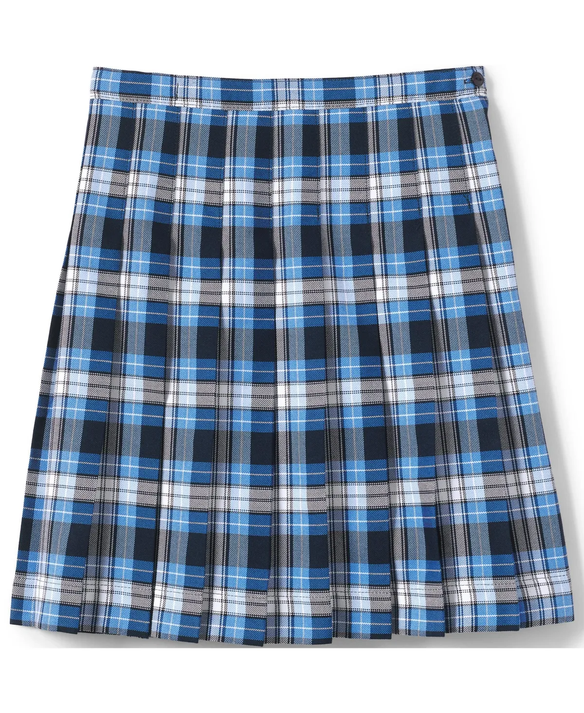 Lands' End Girls' Plaid Box Pleat Skirt