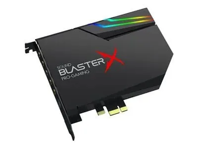 Creative Sound BlasterX AE-5 Plus SABRE32-class Hi-res 32-bit/384 kHz PCIe Gaming Sound Card and DAC with Dolby Digital and DTS, Xamp Discrete Headphone Bi-amp, Up to 122dB SNR, RGB Lighting System