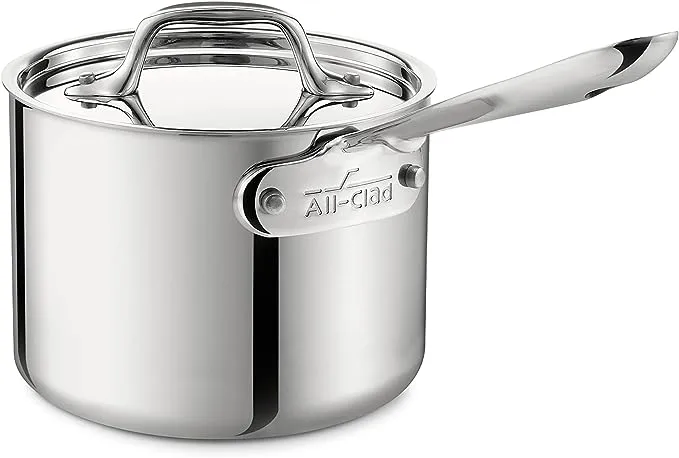 All Clad Stainless Steel Sauce Pan - 1.5 Quart with Lid