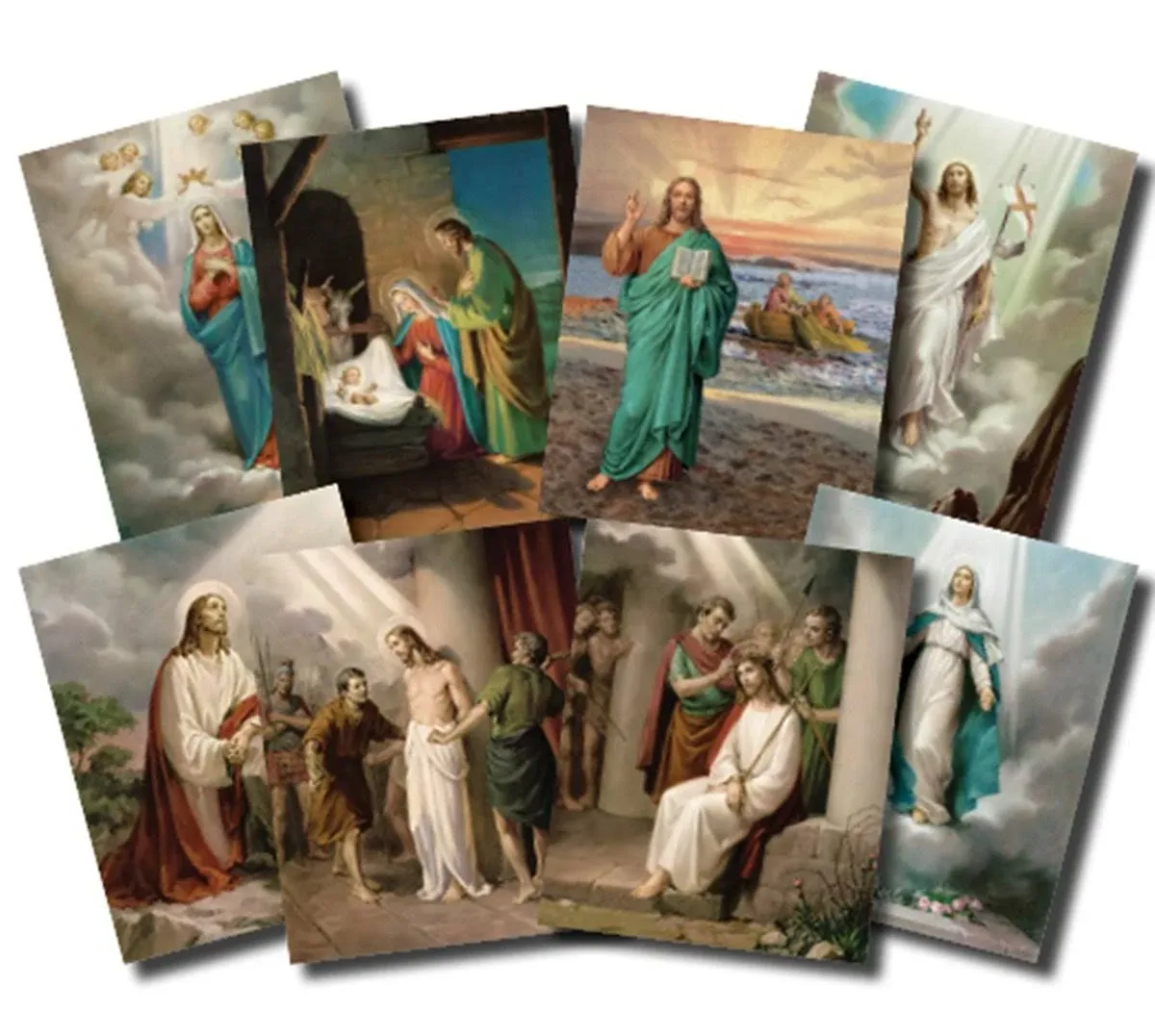 The Mysteries of the Rosary Illustrated Cardstock Poster Set