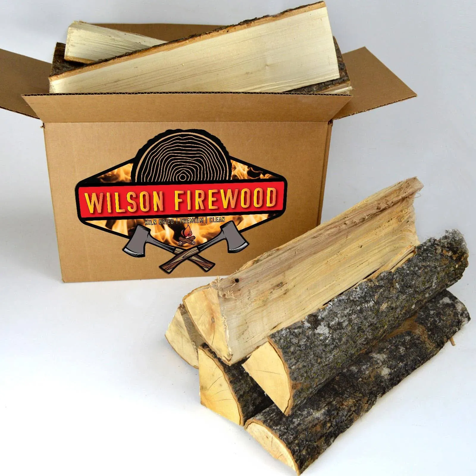 Cherry Split Firewood - Seasoned Natural Kiln Dried Fireplace, Fire Pit, Bonfire