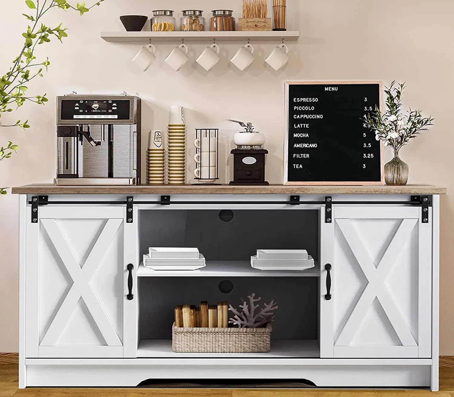 Famhouse 58Kitchen Coffee Bar Cabinet