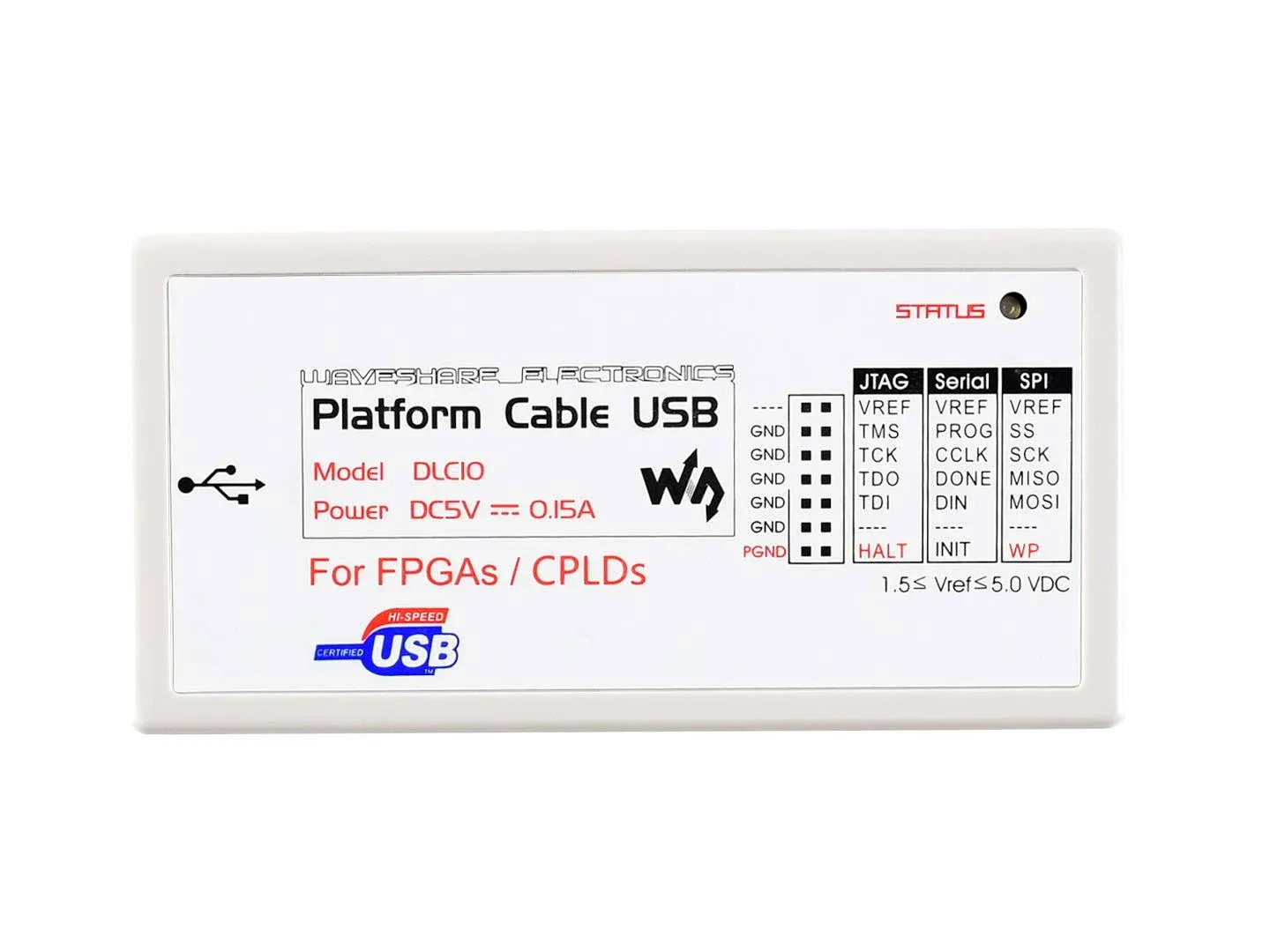 Waveshare XILINX JTAG Download Debugger Compatible XILINX Platform Cable USB FPGA CPLD in-Circuit Debugger Programmer