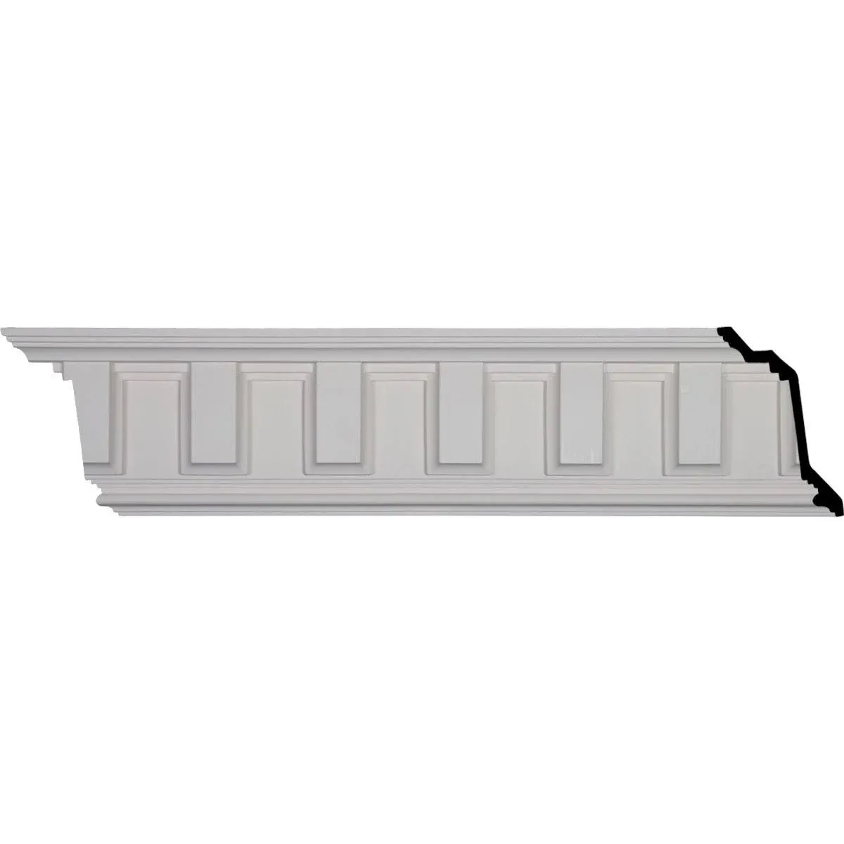 8 1/2"H x 5"P x 9 7/8"F x 94 1/2"L, (5 7/8" Repeat), Nouveau Crown Moulding