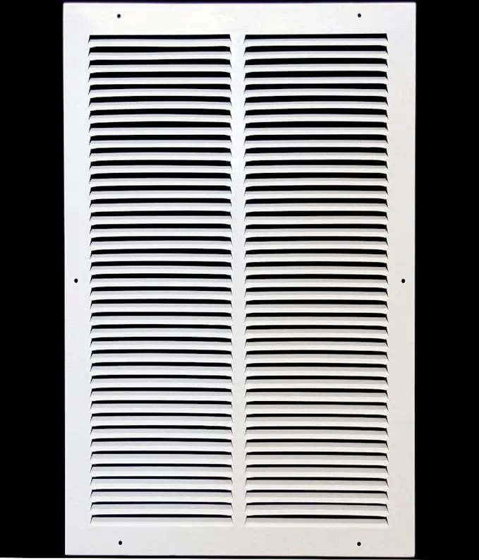 14"w X 25"h Steel Return Air Grilles - Sidewall and Ceiling - HVAC Duct Cover - White [Outer Dimensions: 15.75"w X 26.75"h]