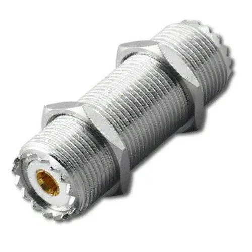 UHF Female 3" Bulkhead SO-239 Coaxial Connector (Double Female Coax Connectors)