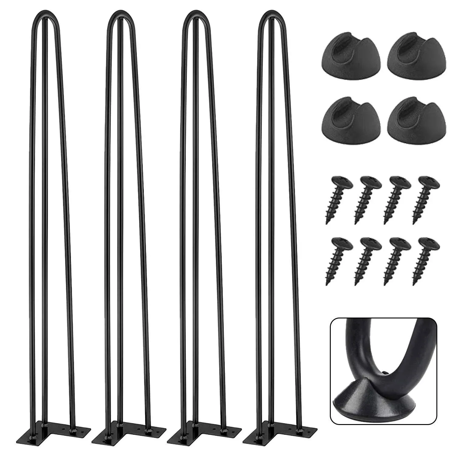 Metal Hairpin Legs 34 inch - (Various Size Options) Table Legs, Desk Legs, Fu...